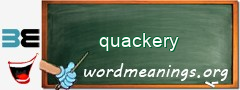 WordMeaning blackboard for quackery